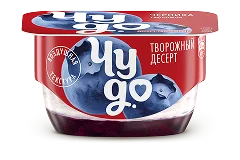 Творожный десерт черника