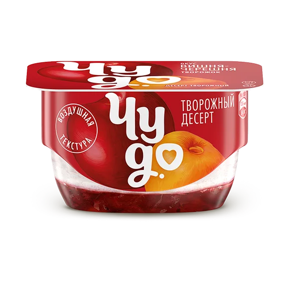 Творожный десерт вишня-черешня